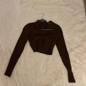 ZARA collared crop